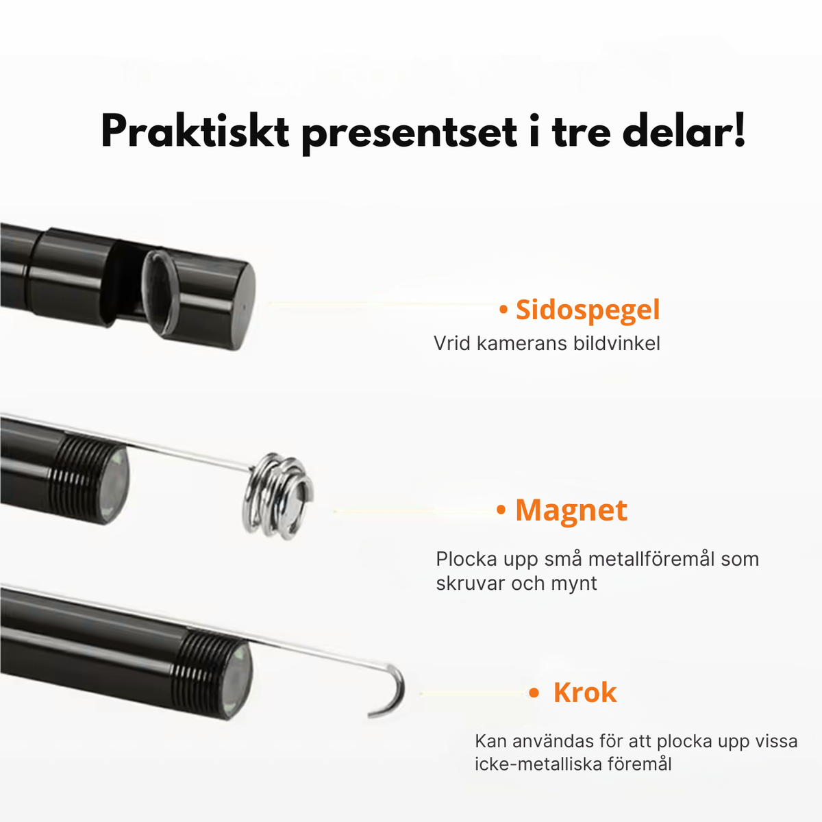 Inspektionskamera - Visar små utrymmen på din mobiltelefon